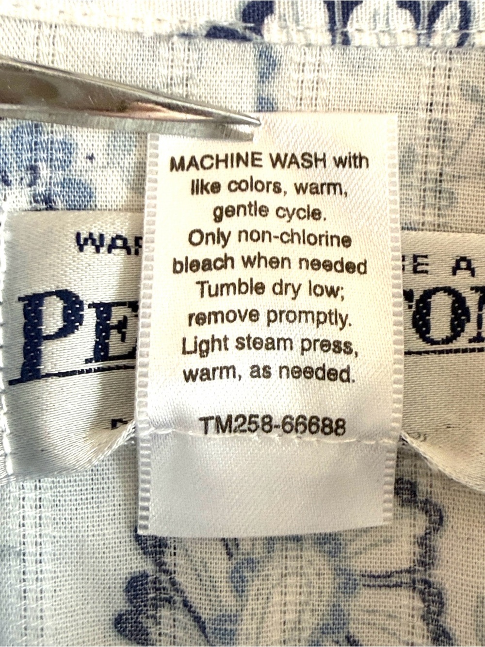 Pendleton Western Pearl Snap Shirt Women’s XL Blue White Paisley Cotton Cowgirl - Picture 8 of 12
